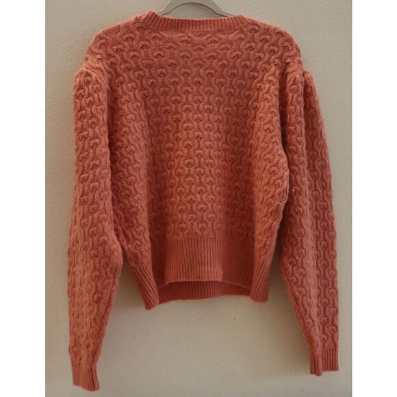 Joie K0014YB63T Women Sz L Pink Roland Wool/Cashmere Blend Crew Neck Sweater - Picture 4 of 8